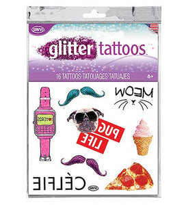 Glitter fun temporary tattoo pack