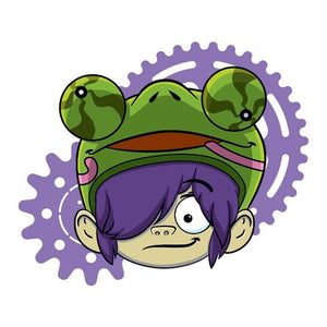 Tatouage grenouille pour les jeunes cyclistes 5cm