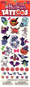 Pochette de tatouages scintillants Glitter Halloween