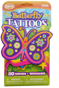 Pochette de tatouages 3D papillons