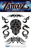 Petite pochette ados de tatouages temporaires crânes