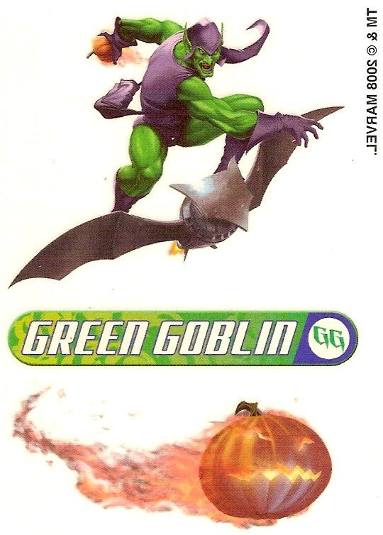 Tatouages spiderman le bouffon vert
