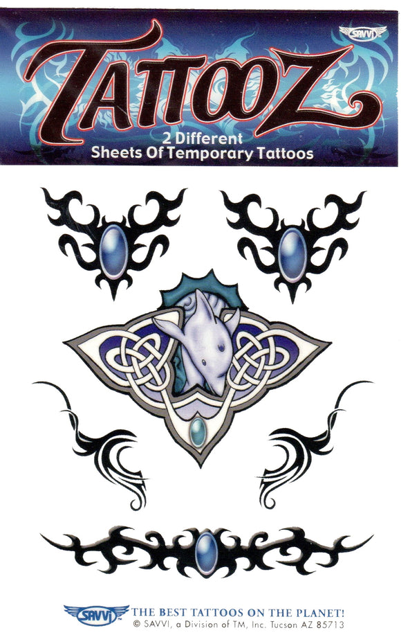 Small temporary tattoo pack for teens marine