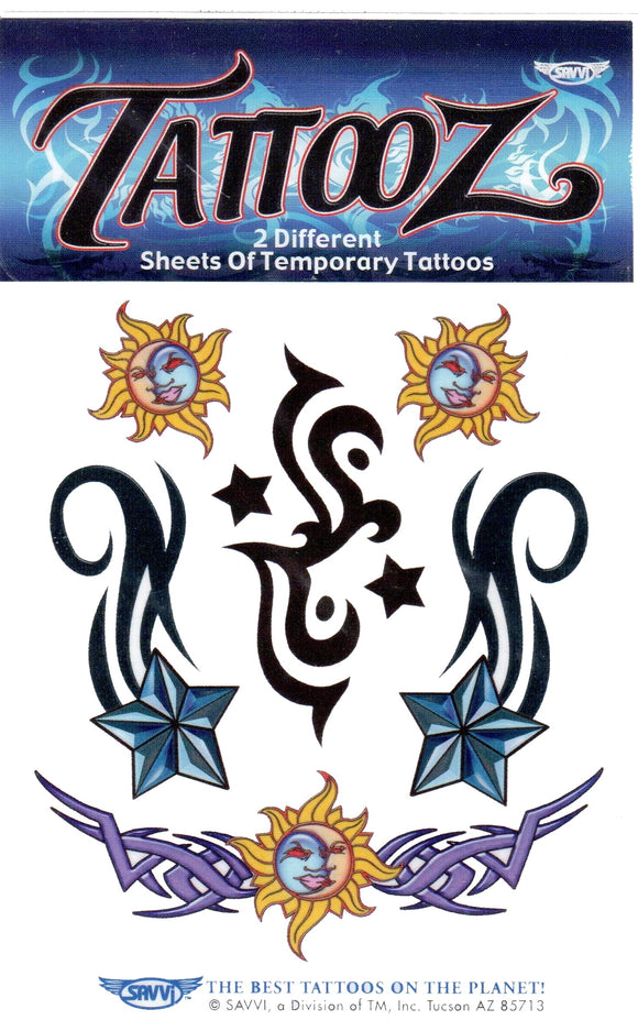 Pochette de tatouages soleil