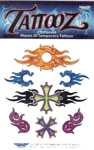 Pochette de tatouages croix et symboles