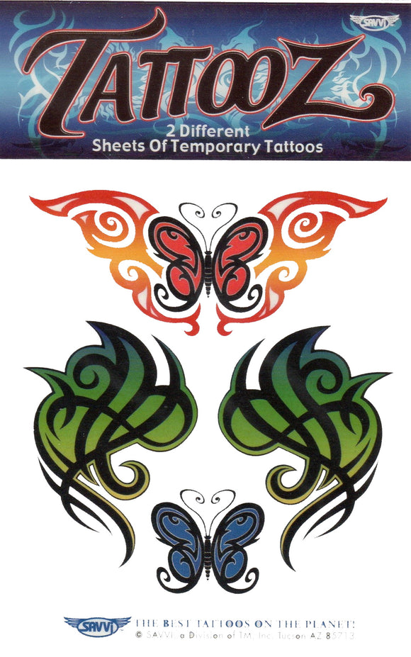 Pochette de tatouages papillons
