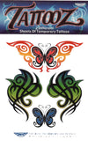 Pochette de tatouages papillons