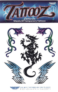 Small temporary tattoo pack for teens dragons