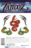 tatouages éphémères serpents