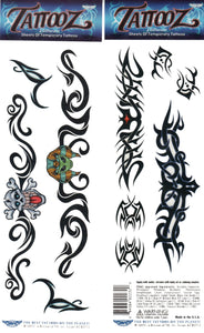 Pochette de tatouages temporaires ados Crânes Lower back