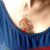 Tatouage temporaire tigre roi Ed Hardy tattoo 9cm