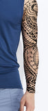 Tatouage éphémère full arm maori