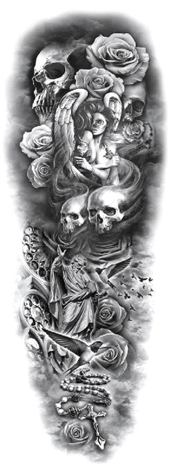 Très grand tatouage l'ange de la mort