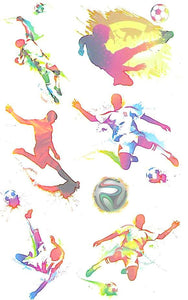 Planche de tatouages temporaires footballeurs