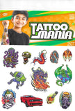 Green Tattoo Mania temporary tattoo pack
