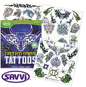 Pochette de tatouages temporaires tribaux