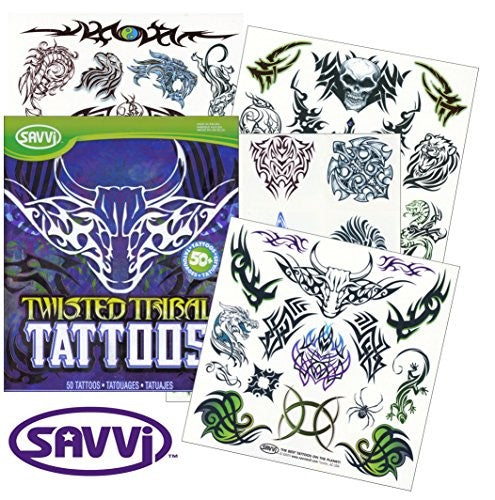 Pochette de tatouages temporaires tribaux