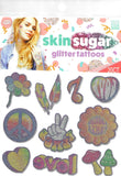 Peace and love glitter skin sugar temporary tattoo pack