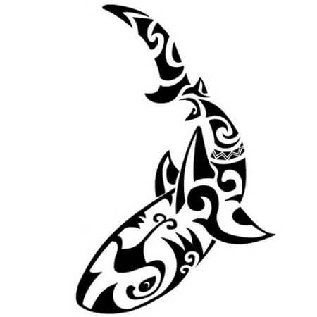 Tatouage temporaire requin maori