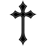 Tatouage temporaire croix celtique noire 9 × 6 cm