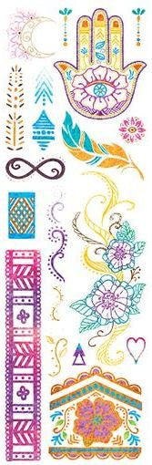 Tatouages métallisés et colorés