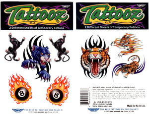 Tatouages temporaires fauves
