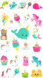 25 tattoos licorne de la pochette "I wanna be a unicorn"