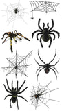 Planche de tatouages temporaires araignées pour Halloween