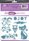 Blue skin sugar temporary tattoo pack