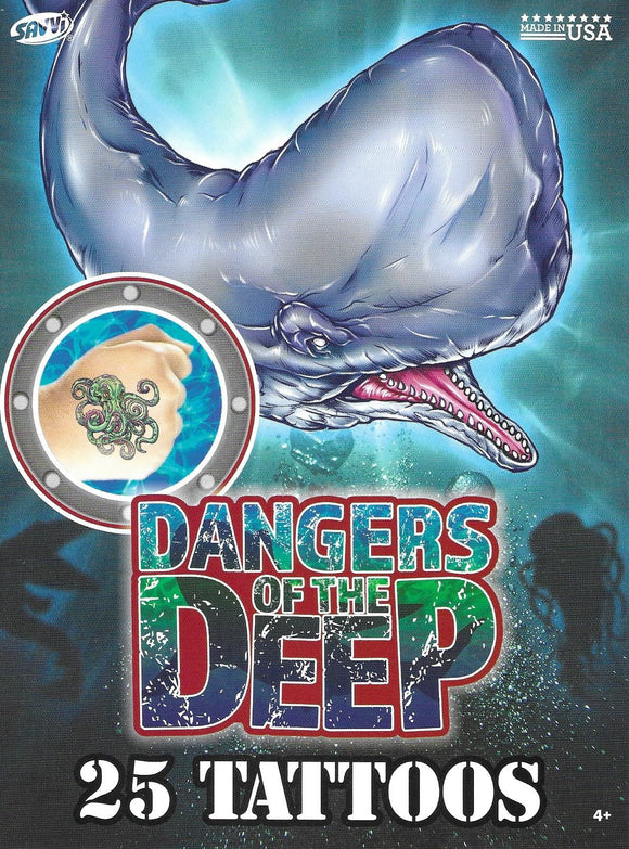 Pochette de tatouages temporaires savvi Dangers of the deep