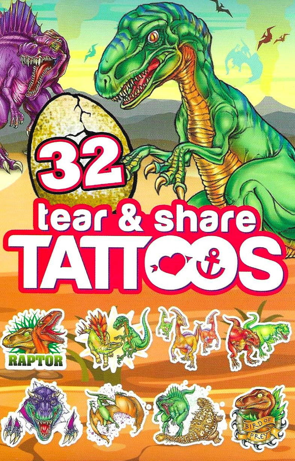 Pochette de tatouages dinosaures