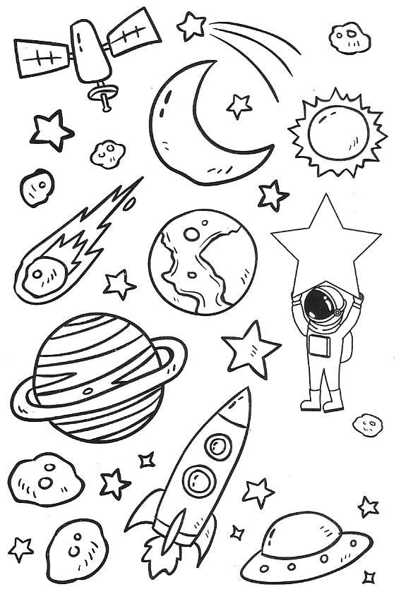 Planche de tatouages phosphorescents planètes