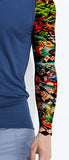 Très grand tattoo éphémère coloré de Alice au pays des merveilles
