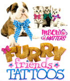 Pochette de tatouages temporaires furry friends