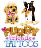 Furry friends temporary tattoo pack 9cm