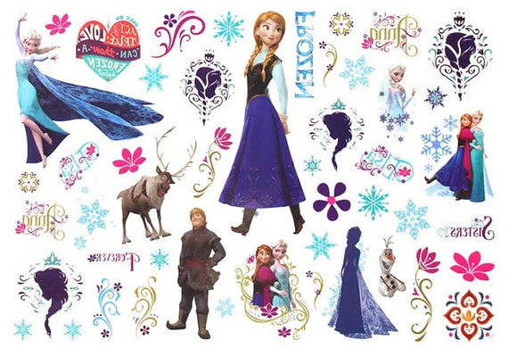 Frozen and Olaf temporary tattoo board 15cm