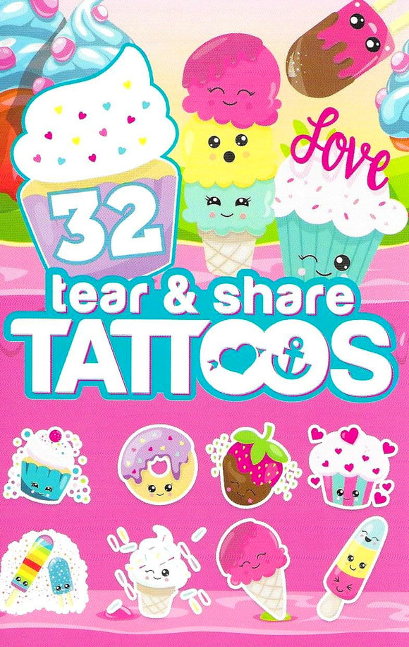 Kawaii temporary tattoo pack