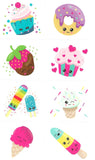 Kawaii temporary tattoo pack