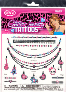 Pochette de tatouages éphémères bijoux