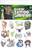 Glow in the dark animals temporary tattoo mania pack
