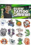 Glow in the dark skull temporary tattoo mania pack