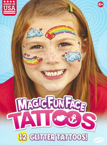 grande pochette de tatouages temporaires arc en ciel et nuages