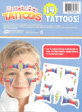 Grande pochette de tatouages masques super héros