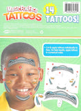 2 planches de tattoos pour 2 maquillage requins