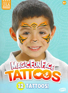 Grande pochette de tatouages 2 déguisements tigres