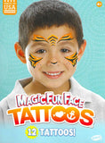 Grande pochette de tatouages 2 déguisements tigres