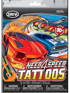 Grande pochette de tatouages temporaires Need for speed