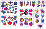 Tatouages temporaires peace and love en relief