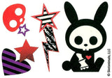 Skelanimals temporary tattoo pack 10cm