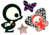 Skelanimals temporary tattoo pack 10cm